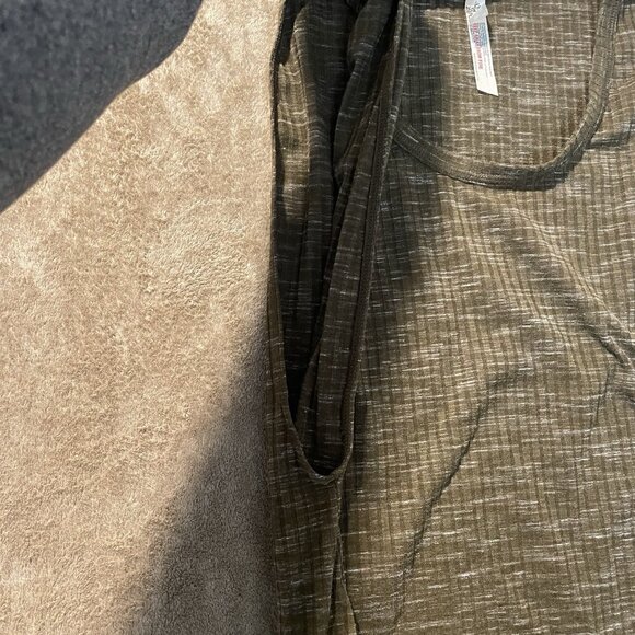 Intimately Free People Bodysuit Women Size Large Secret Sides Deep Cut Brown - Picture 2 of 8